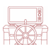B&G Zeus3 12″ display at helm station icon