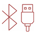 Bluetooth and USB icon