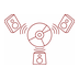 CD stereo surround system icon