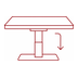 Convertible table in the saloon icon