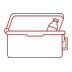 Cool box with refreshments icon
