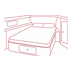 Double berth in salon icon