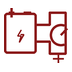 Electrical circuit with 40 amp battery charge icon