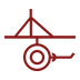 Furling mechanism under deck icon