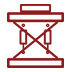 Hydraulic lifting platform icon