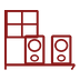 Indoor speakers icon