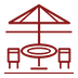 Outdoor terrace icon