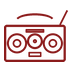 Radio with CD player icon