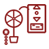 Windlass remote control at helm station with chain counter icon
