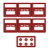 Queen Size Beds in 6 Cabins icon
