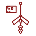 Anchor with 50 m chain icon