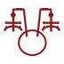Two anchors with rope icon