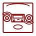 Fusion player + 2 speakers in saloon icon