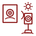 Interior and exterior speakers icon