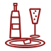 Onboard service with prosecco icon