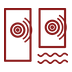 Speakers in cabin and cockpit icon